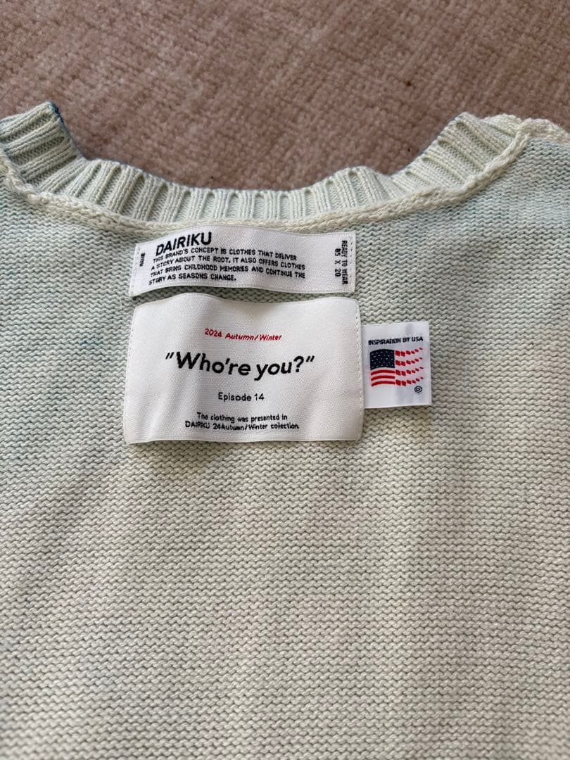 【DAIRIKU / ダイリク】18SS Photo Pullover Knit