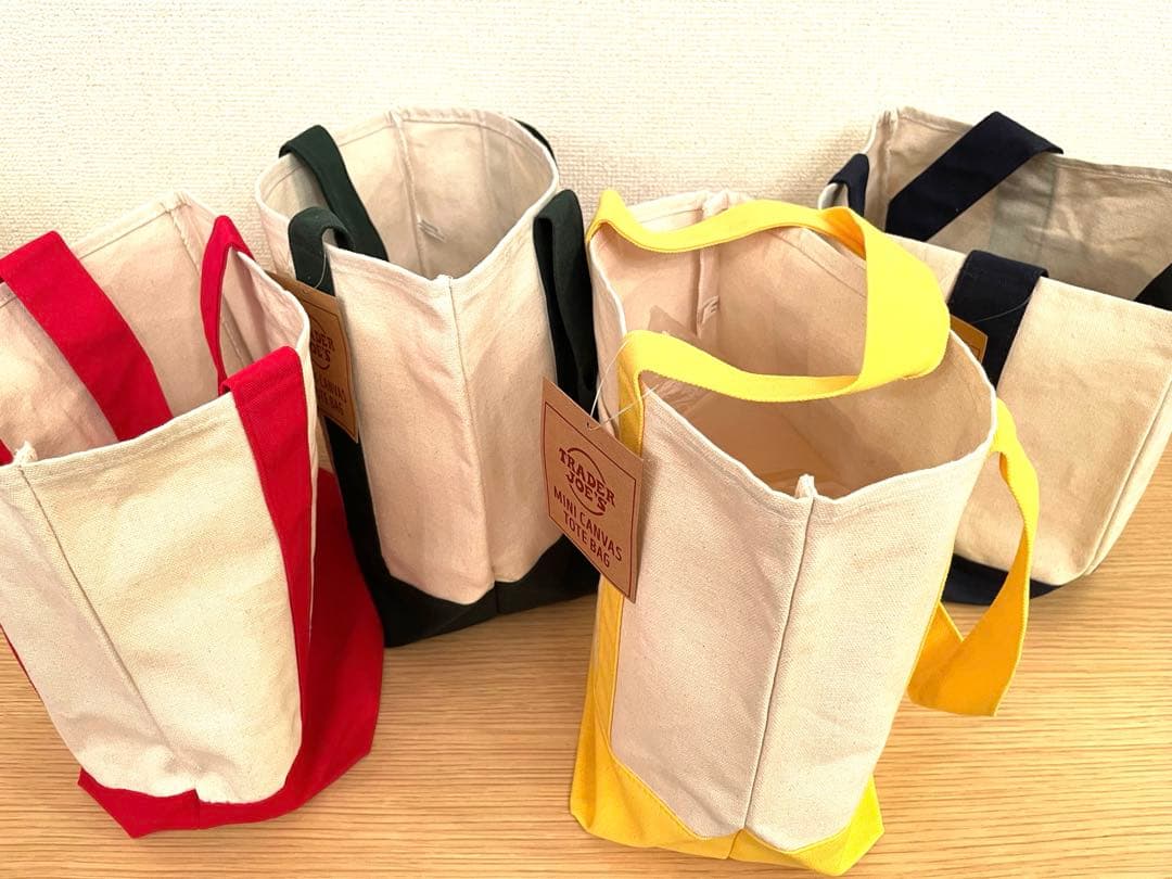 新品トレーダ－ジョーズ　ミニトートバッグ　4色セット