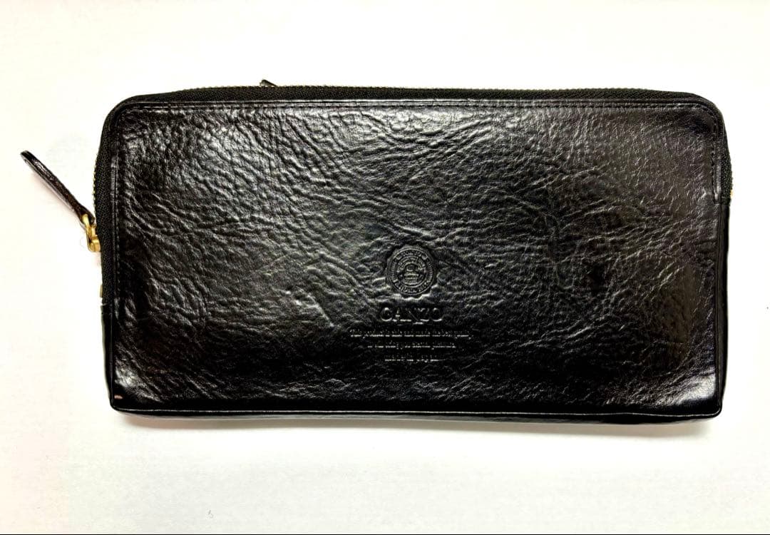 【GANZO】 ガンゾ ミネルバナチュラル　ファスナー長財布