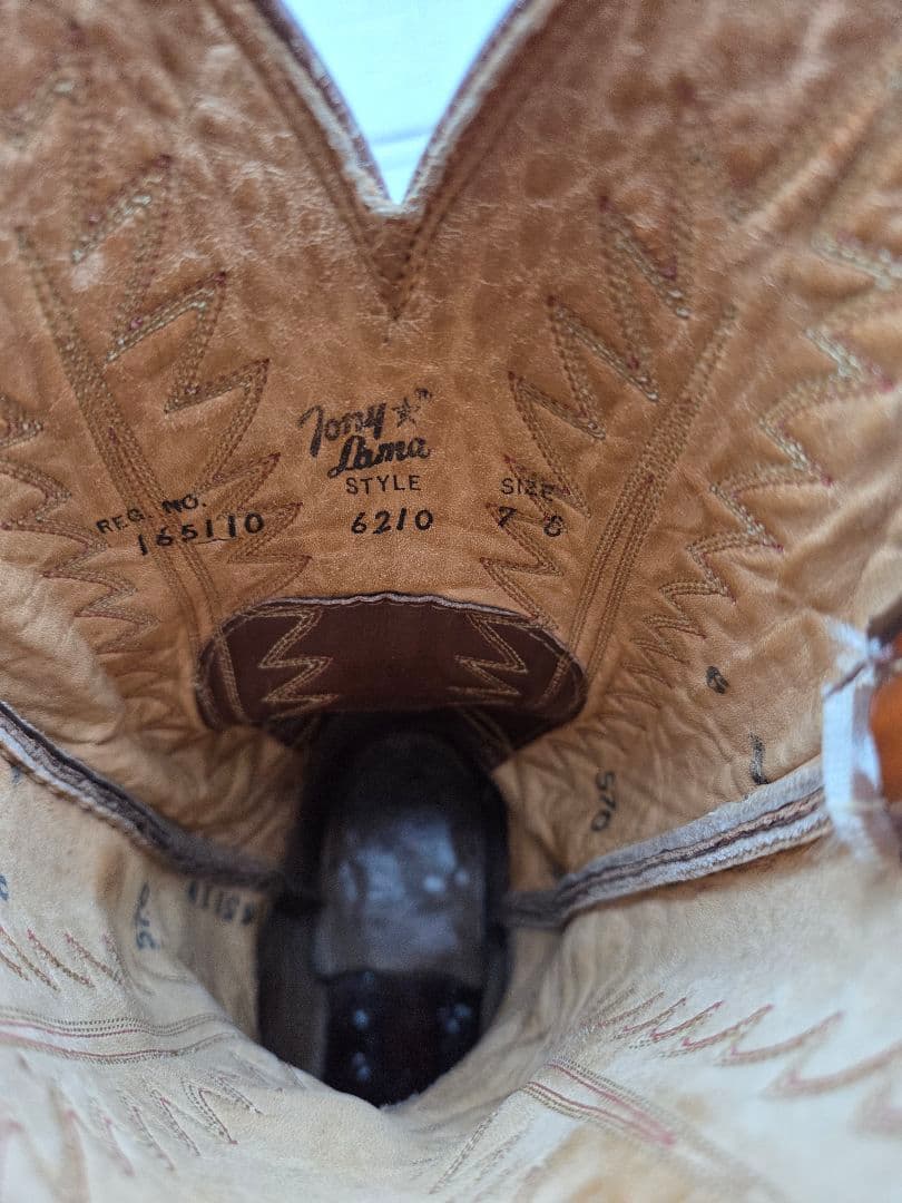 Tony Lama トニーラマ ウエスタンブーツ 25cm ブラウン