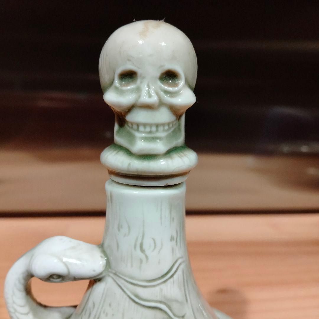 アンティーク 20s 30s スカル ドクロ 蛇 デカンタ ビンテージ ポイズン