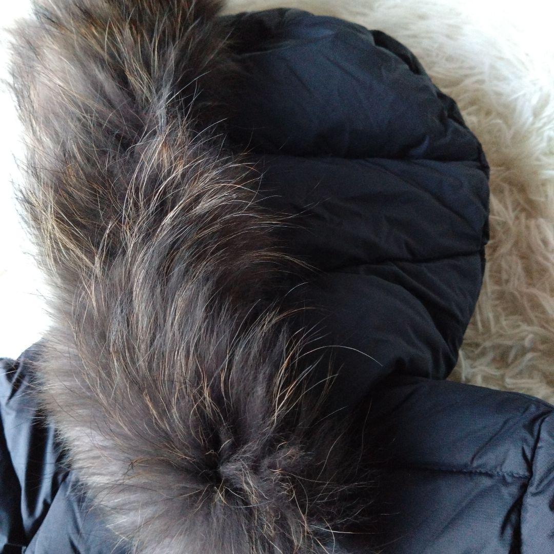 美品✨デュベティカ　ネイビー40　オチロエトレ 　マット　ファーフード