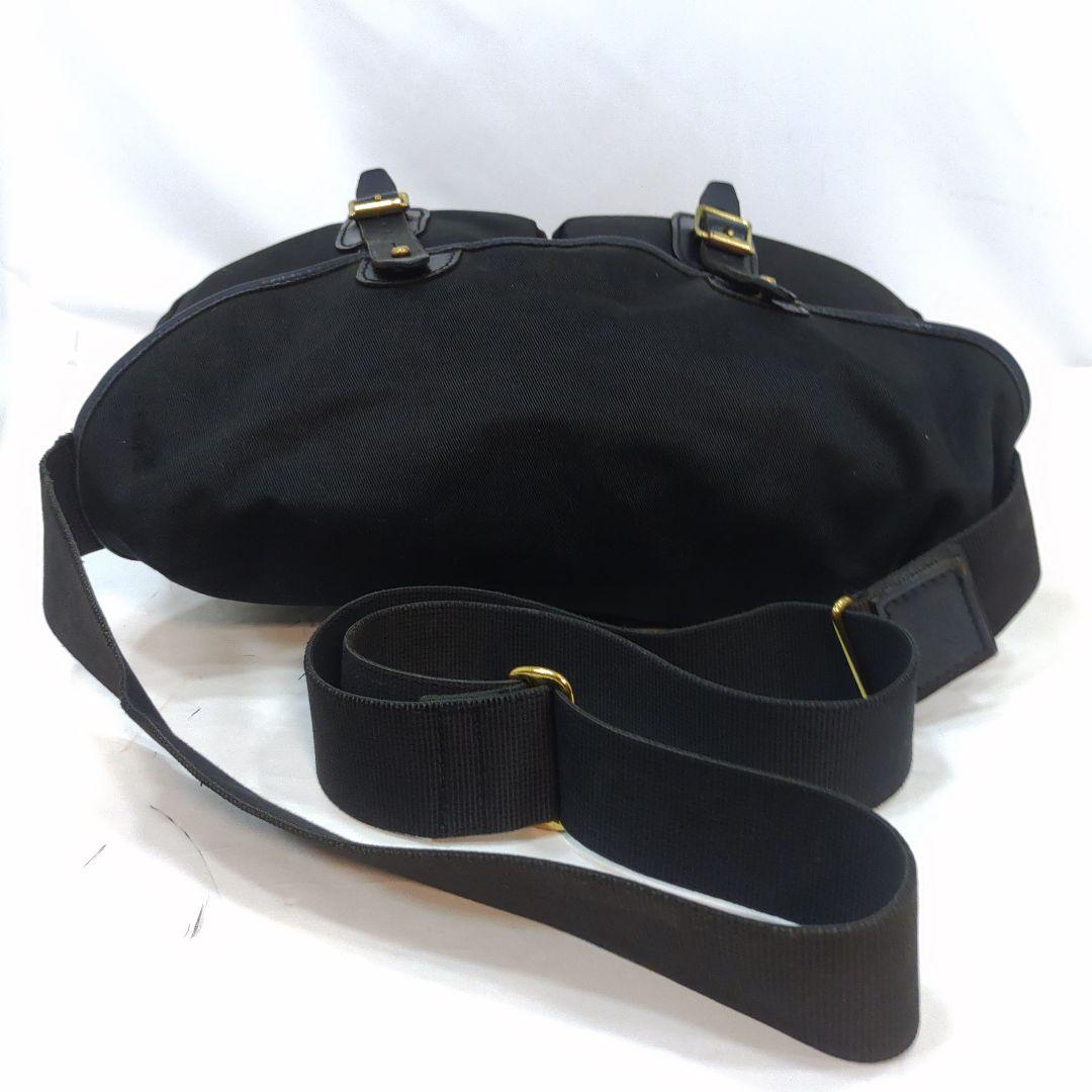 ブレディ アリエルトラウト ラージ メッセンジャーバッグ レザー×キャンバス 黒