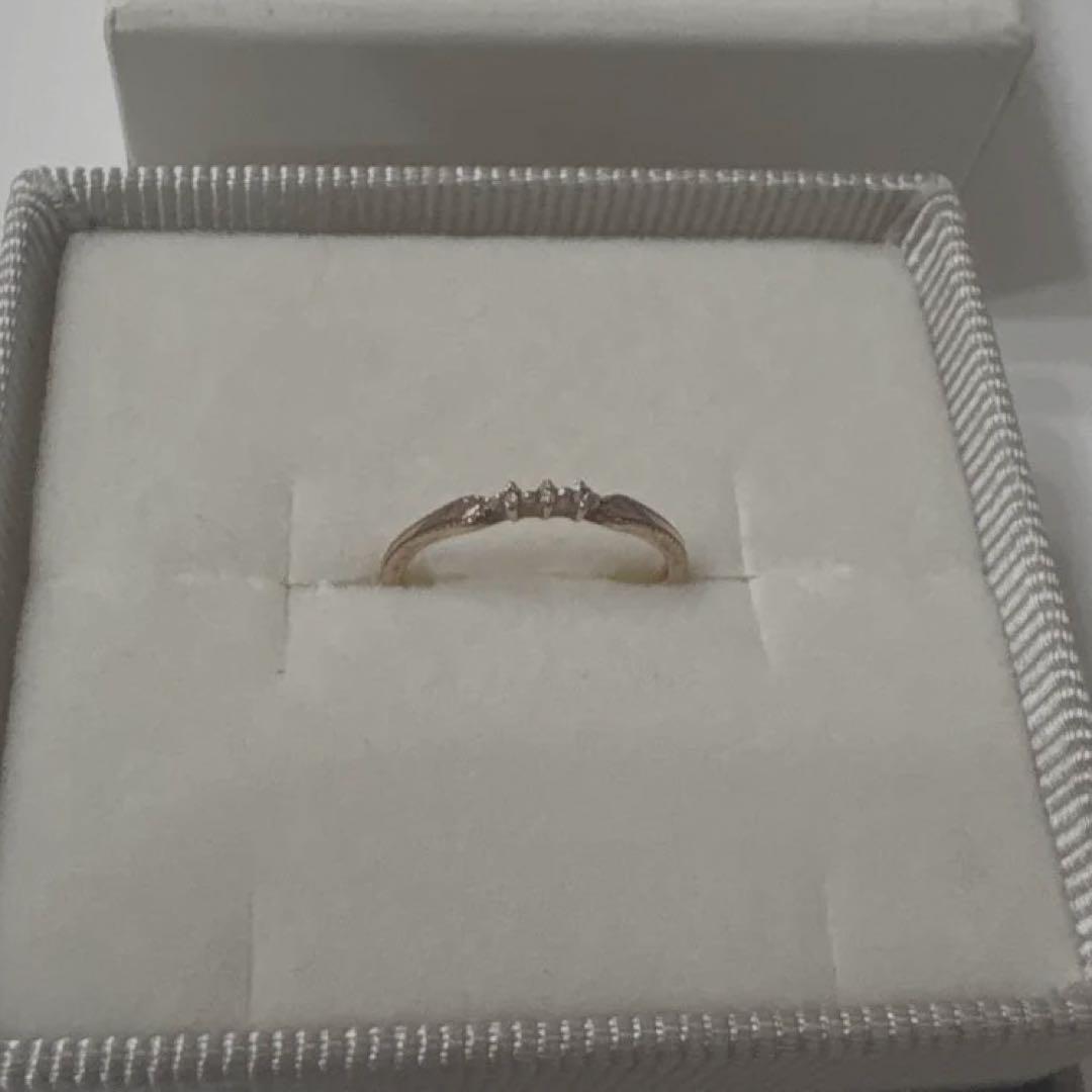 ete　10金　ダイヤ　ピンキーリング　３号★2/5まで限定お値下げ★