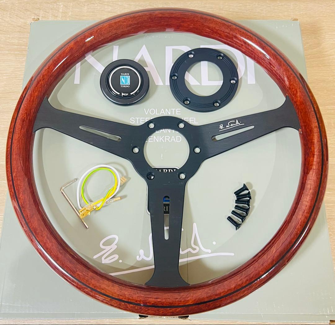 ナルディ クラシック ウッド ステアリング 14インチ ホーンリング付き②
