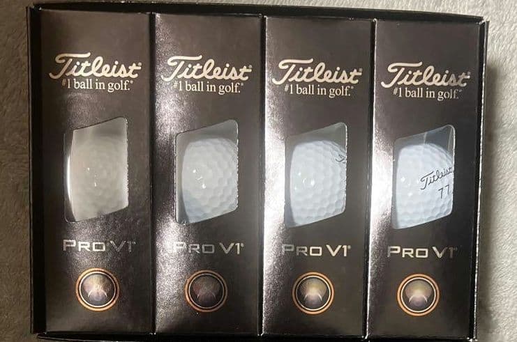 2025TITLEISTタイトリストPROV1プロV1 ダブルナンバー３箱セット