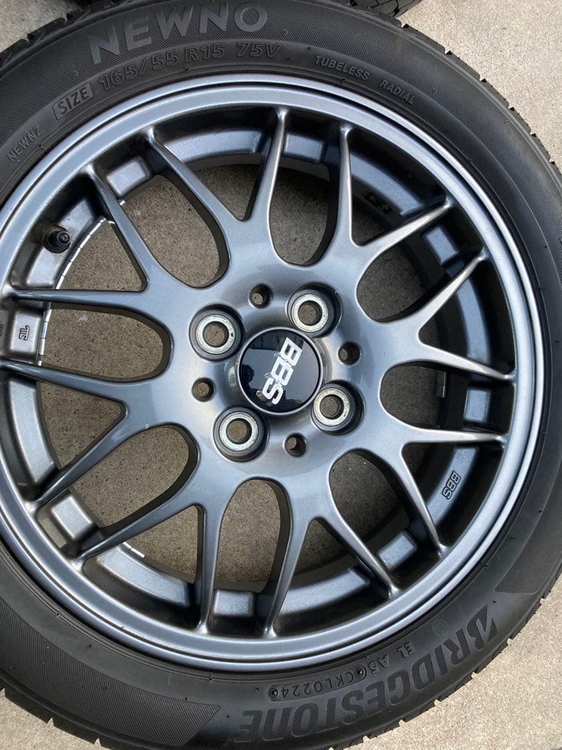BBS 15インチ ホイールセット ブリヂストン　ダイハツ　コペン　L880k