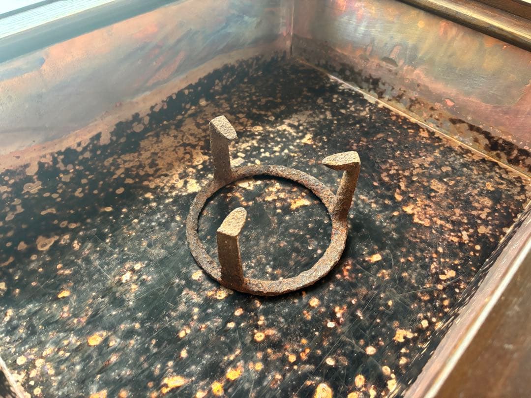 囲炉裏付き木製ちゃぶ台