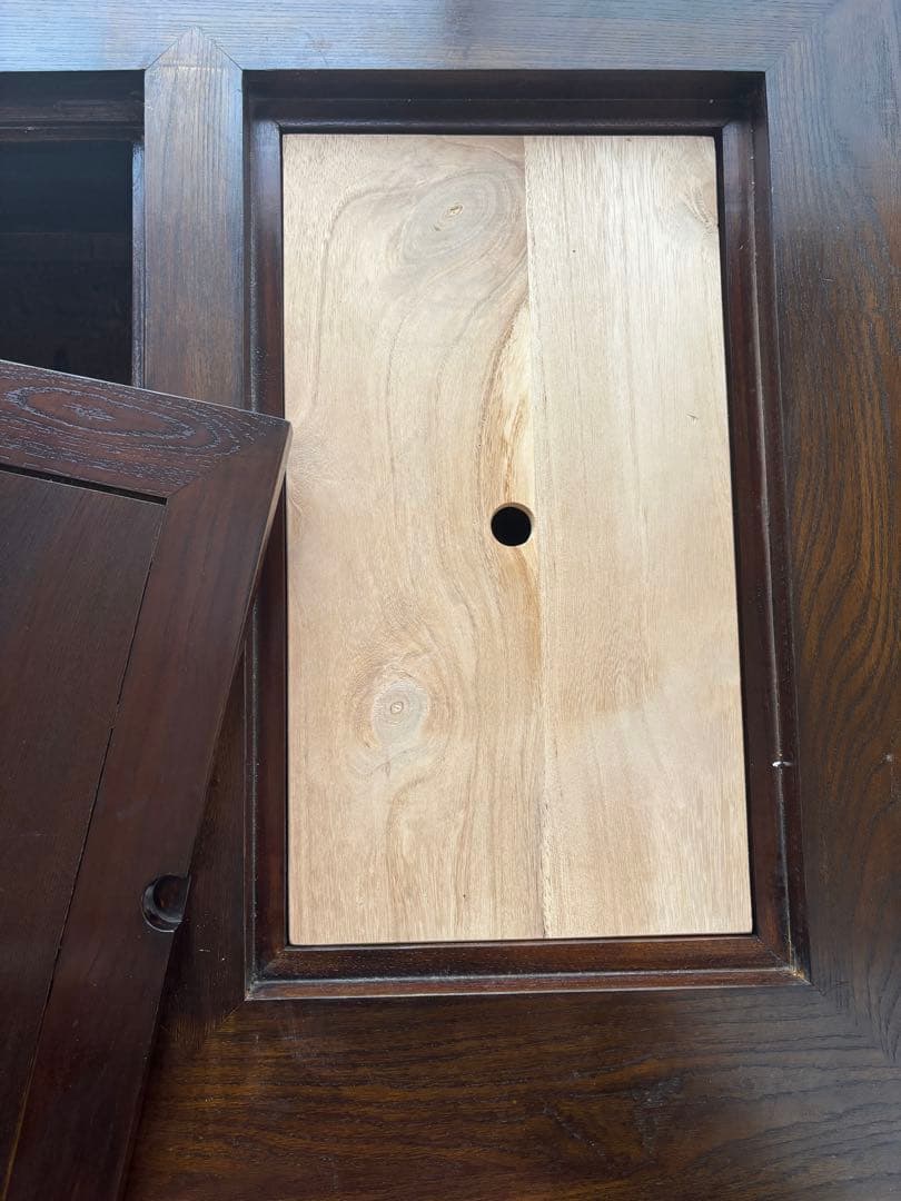 囲炉裏付き木製ちゃぶ台