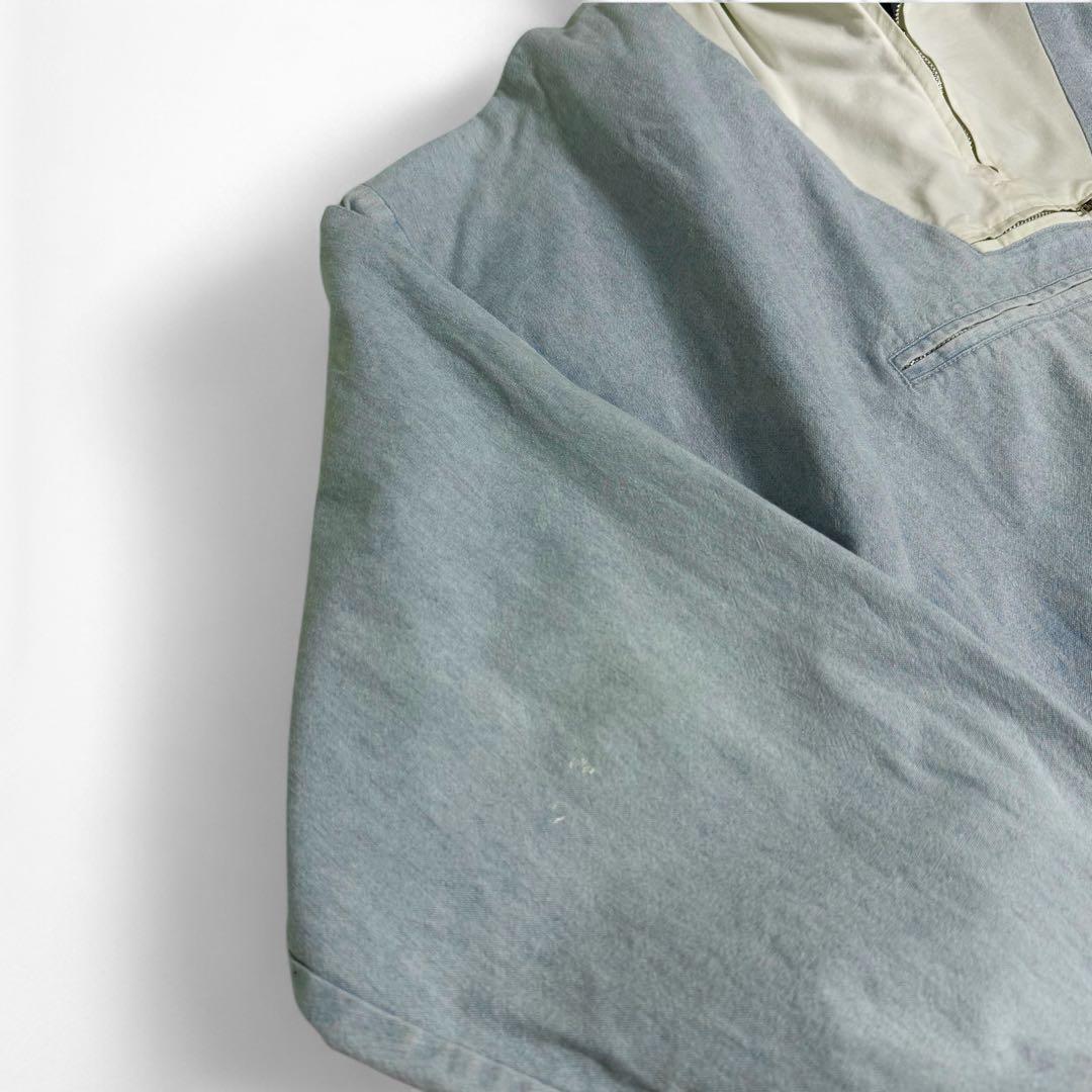 80s 90s J.CREW 巨人タグ シャンブレー アノラックジャケット