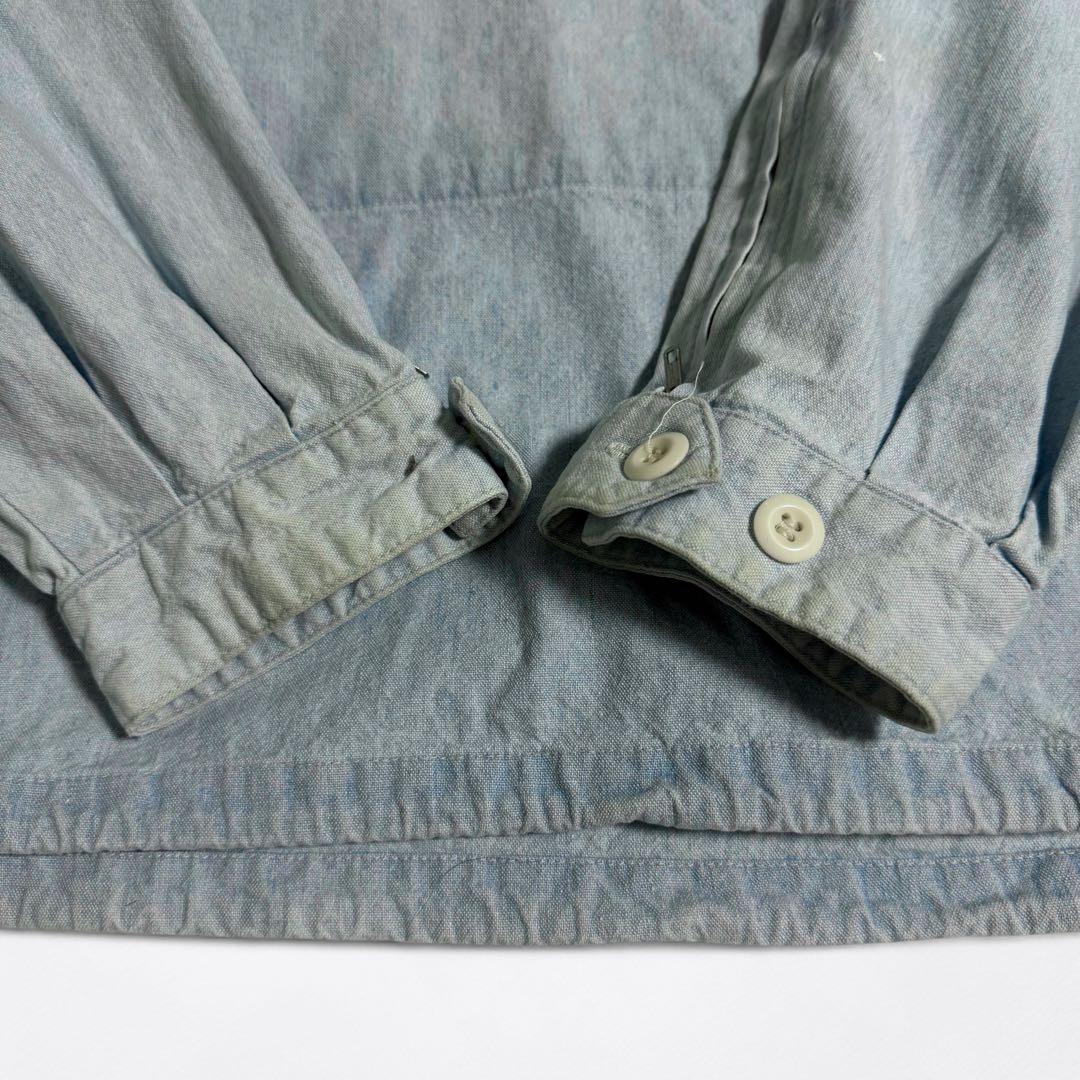 80s 90s J.CREW 巨人タグ シャンブレー アノラックジャケット
