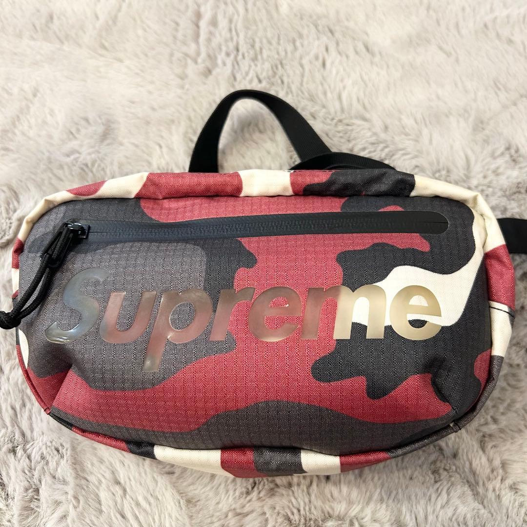 完売品　シュプリーム ウエストバッグ レッドカモ 迷彩 ボディバッグ 赤　希少