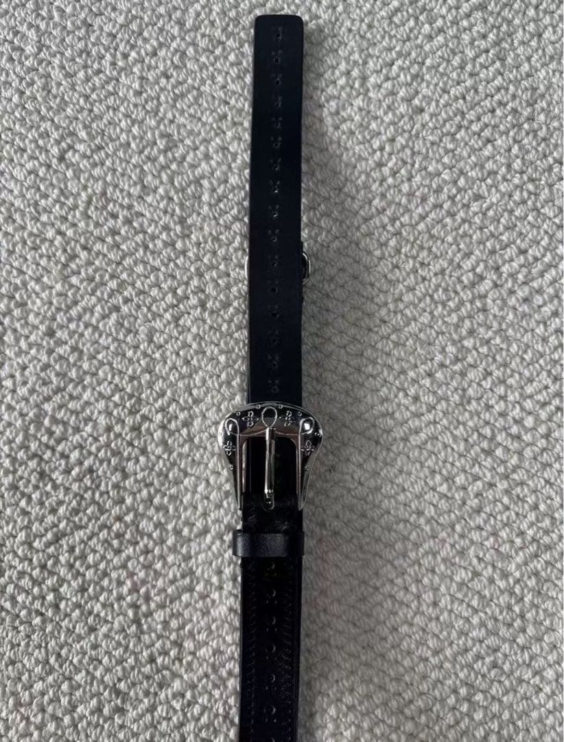 小物 NAMACHEKO BROGUE BELT SILVER BLACK