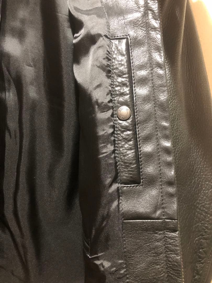 【美品】COACH　ジャケット牛革ブラックコーチ　シングXS S相当 国内正規品