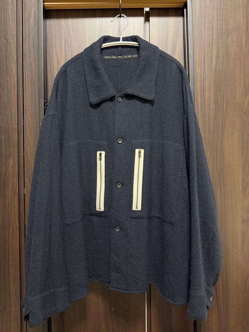 トップス my beautiful landlet WOOL TL OVER SHIRT