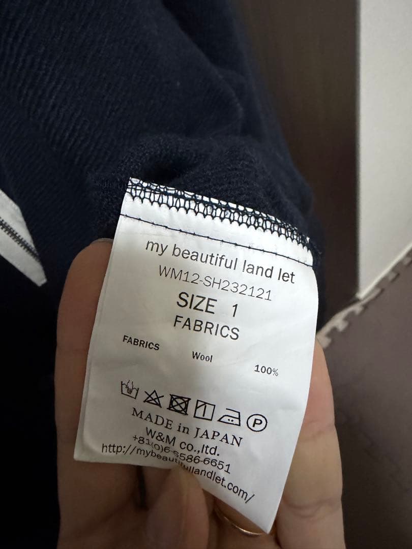 トップス my beautiful landlet WOOL TL OVER SHIRT