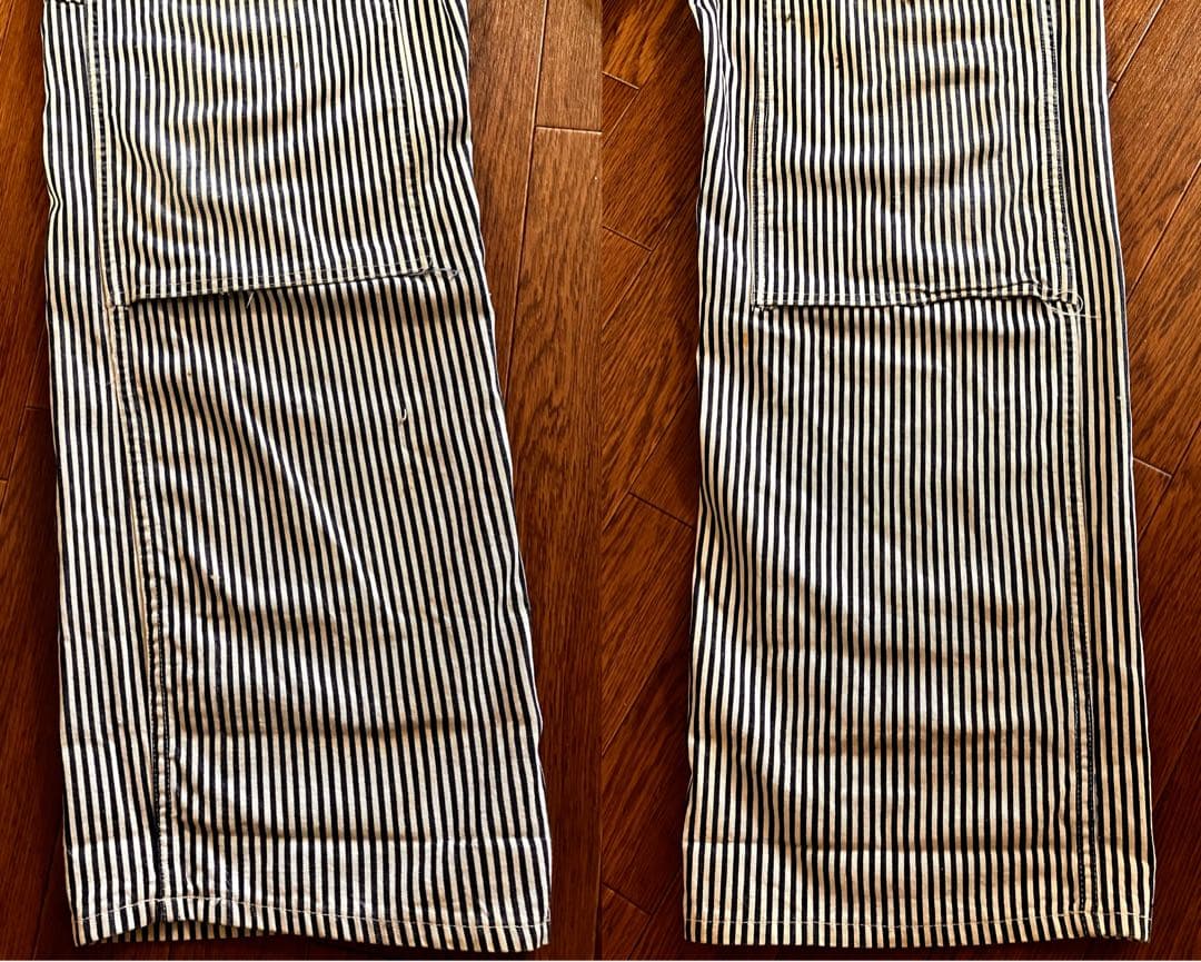 40s カーハート ハートタグ ヒッコリーオーバーオール エプロン付 34インチ