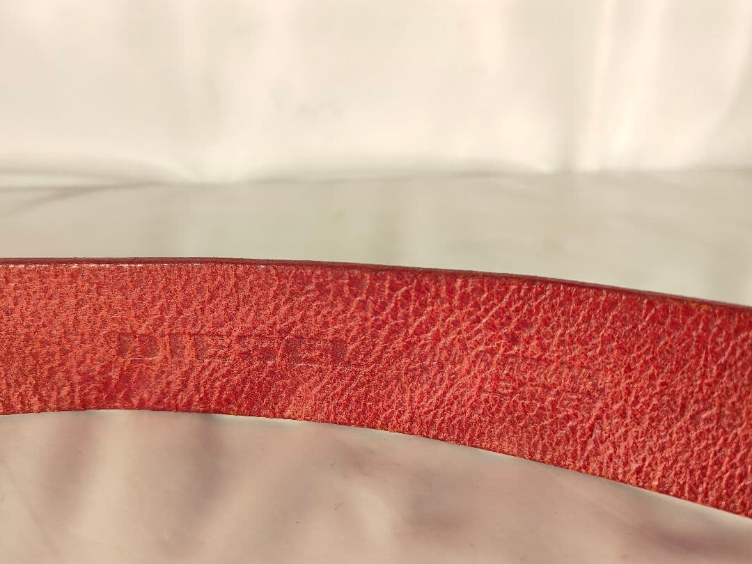 【ヴィンテージ】DIESEL ディーゼル　高級ドレスベルト　極艶本革真鍮　正規品