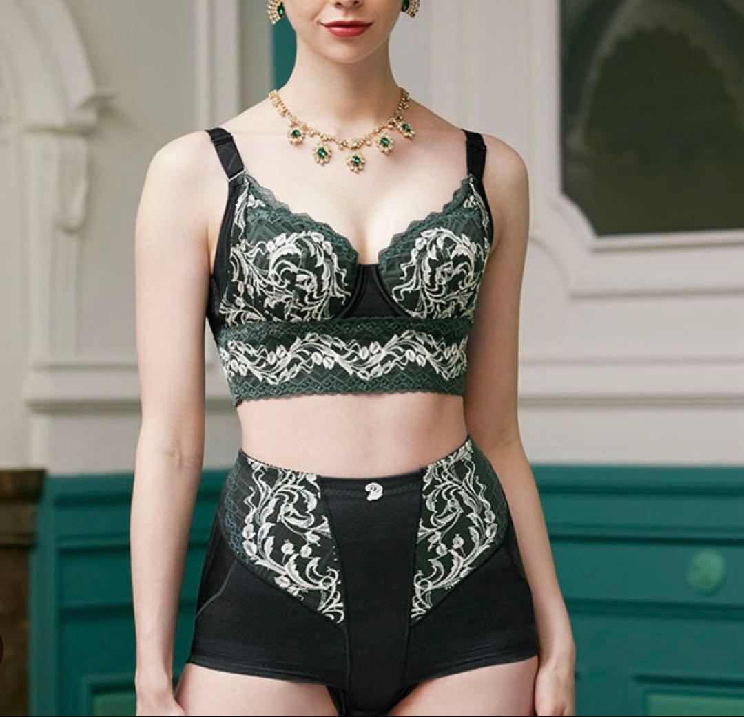 MARUKO リベルディーニュ ショートガードル ELサイズ　黒×グリーン限定