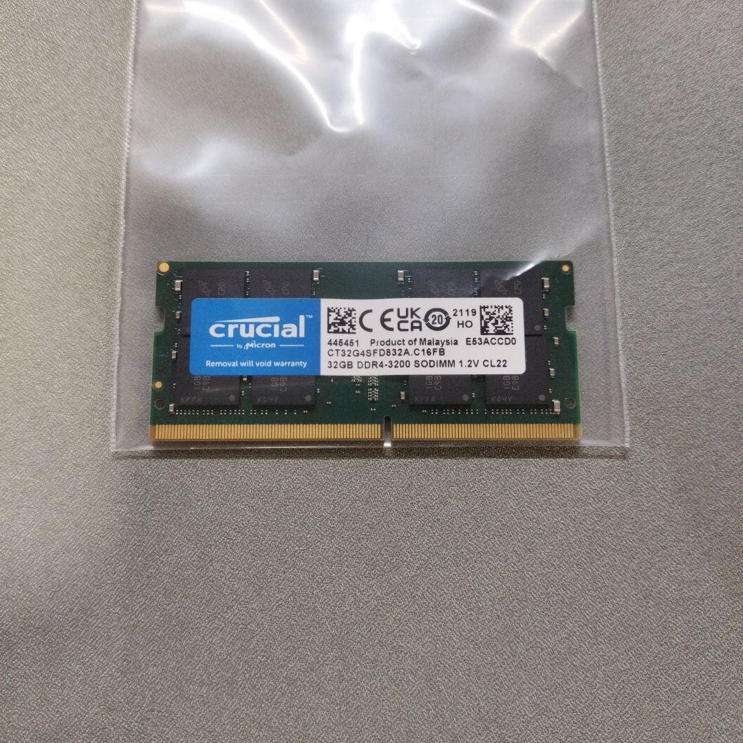 Crucial 32GB DDR4-3200 1枚