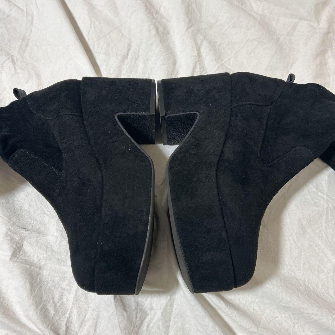 cherimi 厚底スエードニーハイブーツ