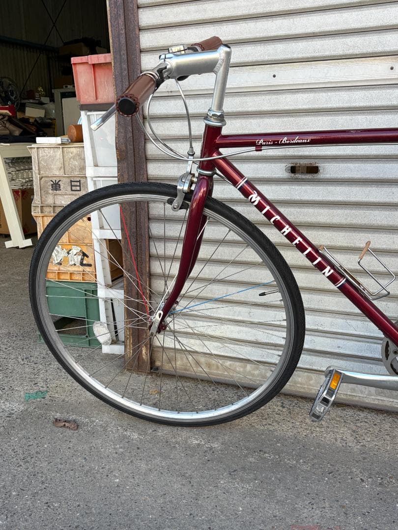 MICHELIN クロスバイク 7段変速 ワインレッド クラシックデザイン