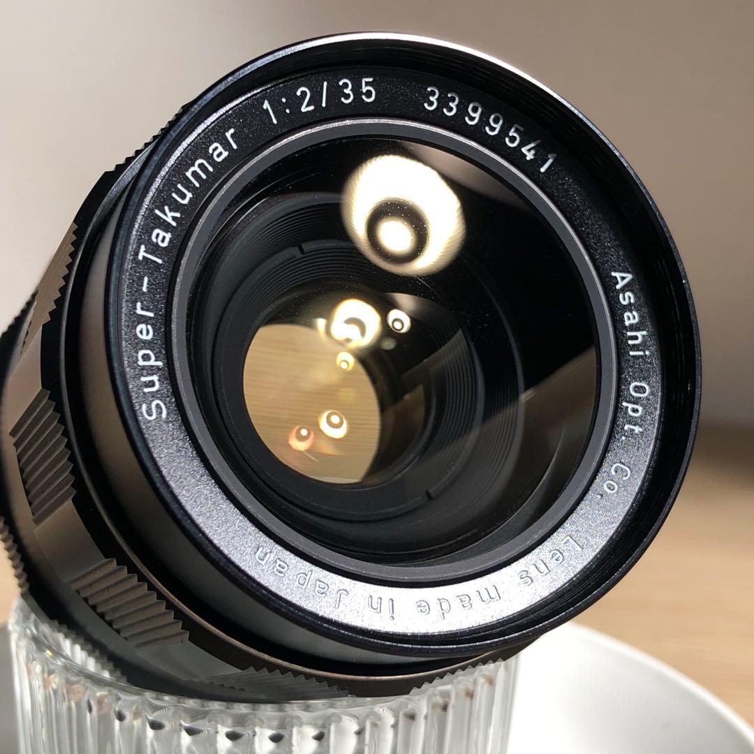 純正キャップ付 SUPER TAKUMAR 35mm f2 m42マウント