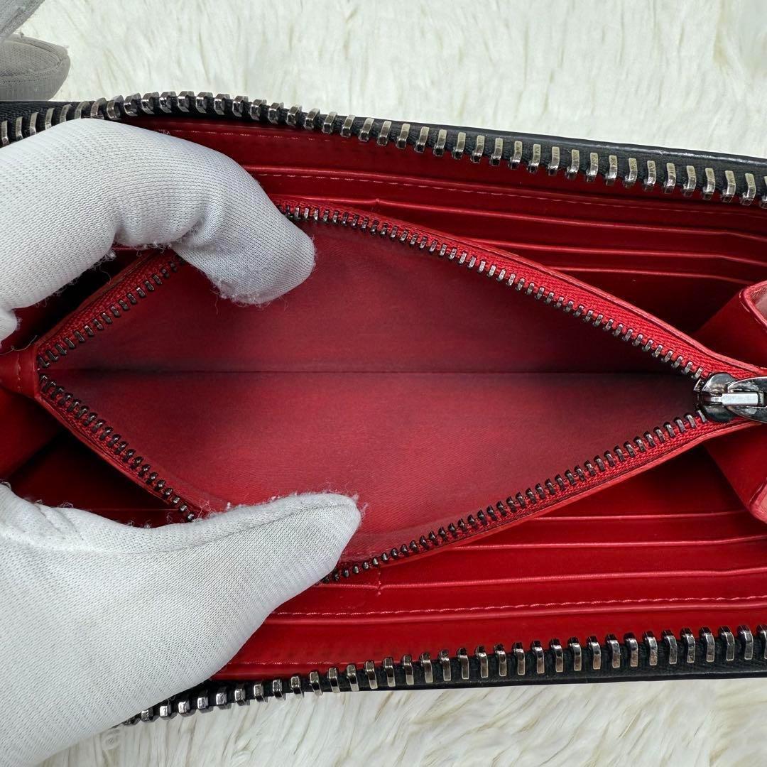 ✨美品✨クリスチャンルブタン 長財布 ブラック デカロゴ ラバーソール レザー