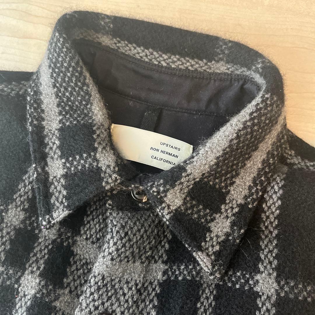 Ron Herman カシミヤ100% チェック柄シャツジャケット