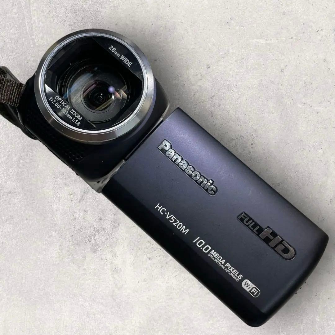 美品 Panasonic フルHDビデオカメラ【HC-V520M】パナソニック