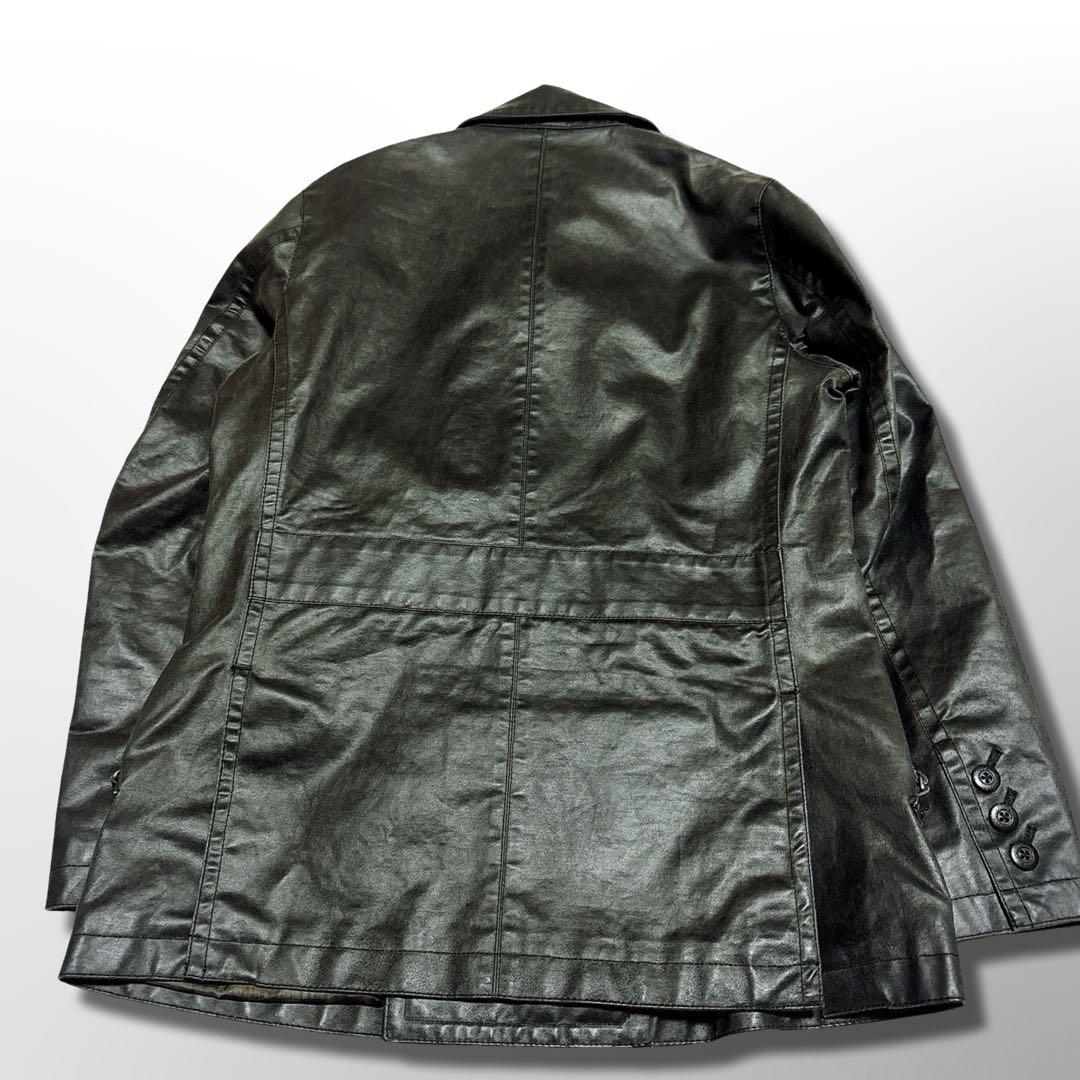 ジャケット・アウター 00s archive leather jacket gimmick