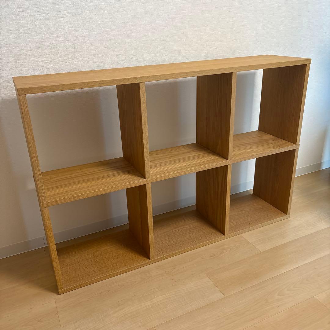 無印　スタッキングシェルフセット　３段×２列　オーク材