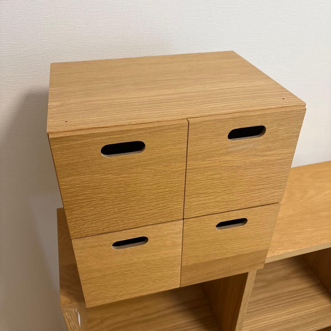 無印　スタッキングシェルフセット　３段×２列　オーク材