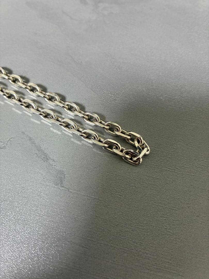 4面カットあずきチェーンネックレス シルバー925 幅5.0ミリ 全長50cm