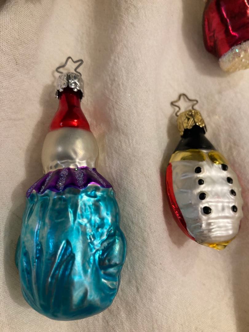 vintage German Inge glass クリスマスオーナメント　6個