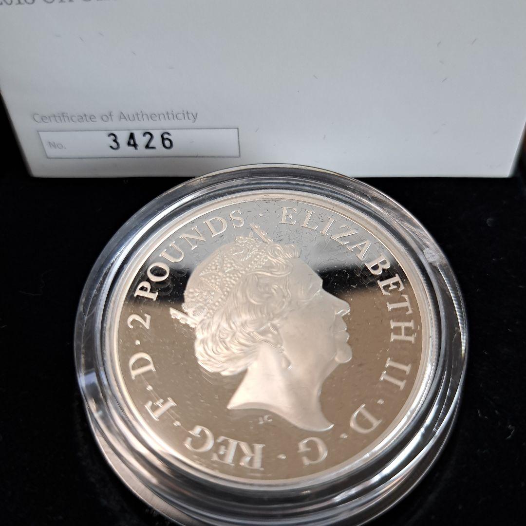 ⭐クイーンズビースト　ブラックブル　プルーフ銀貨ロイヤルミント１オンス　限定品