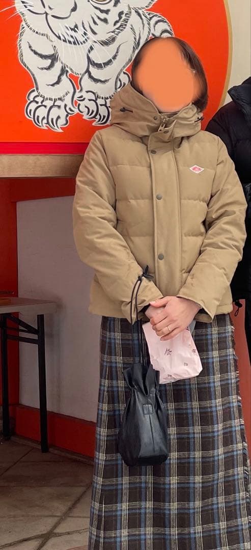 DANTON ファー付きダウン　ベージュ