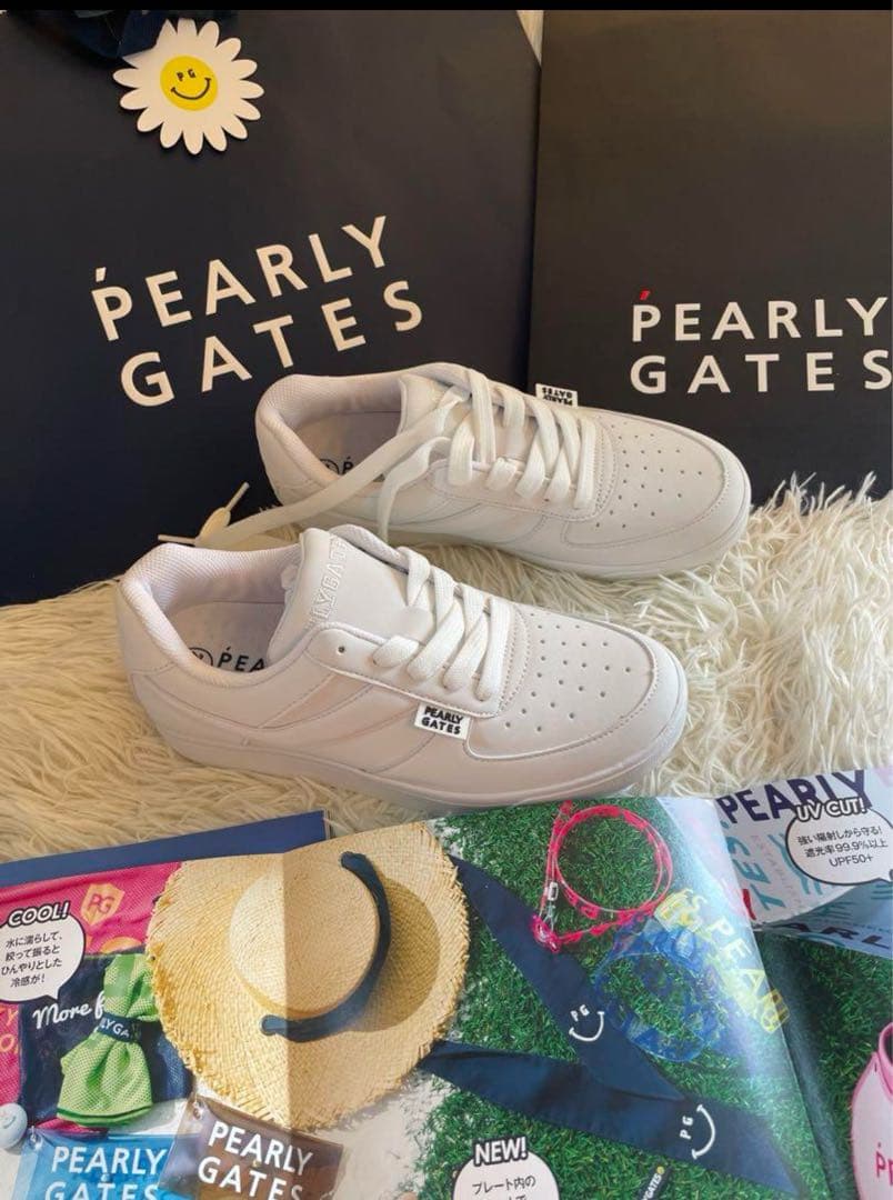 未使用新品PEARLYGATESゴルフシューズレディース ホワイトサイズ22.5
