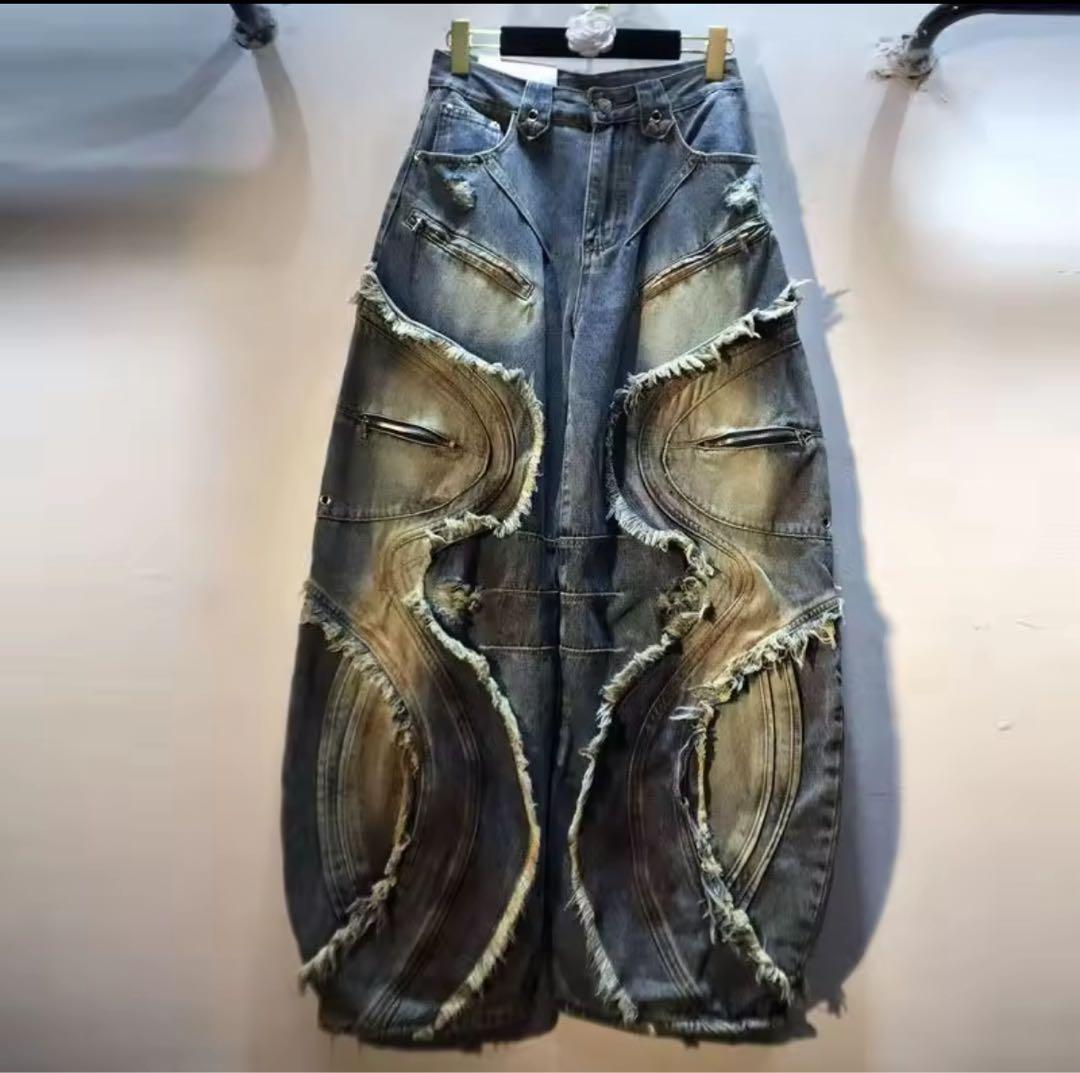 90s archive ワイドレッグデニムジーンズ y2k