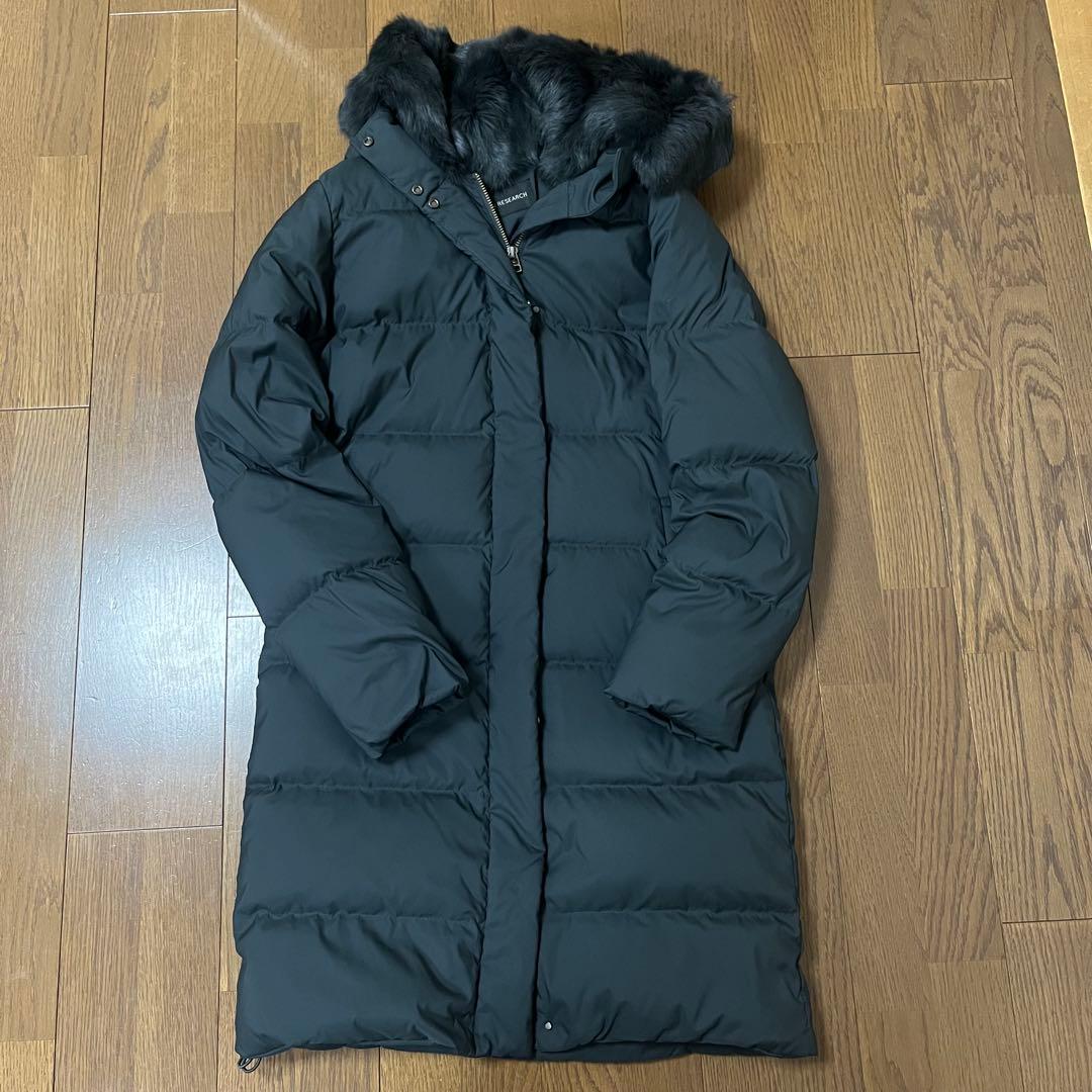 ラビットフード付ストレッチロングダウン　アーバンリサーチ