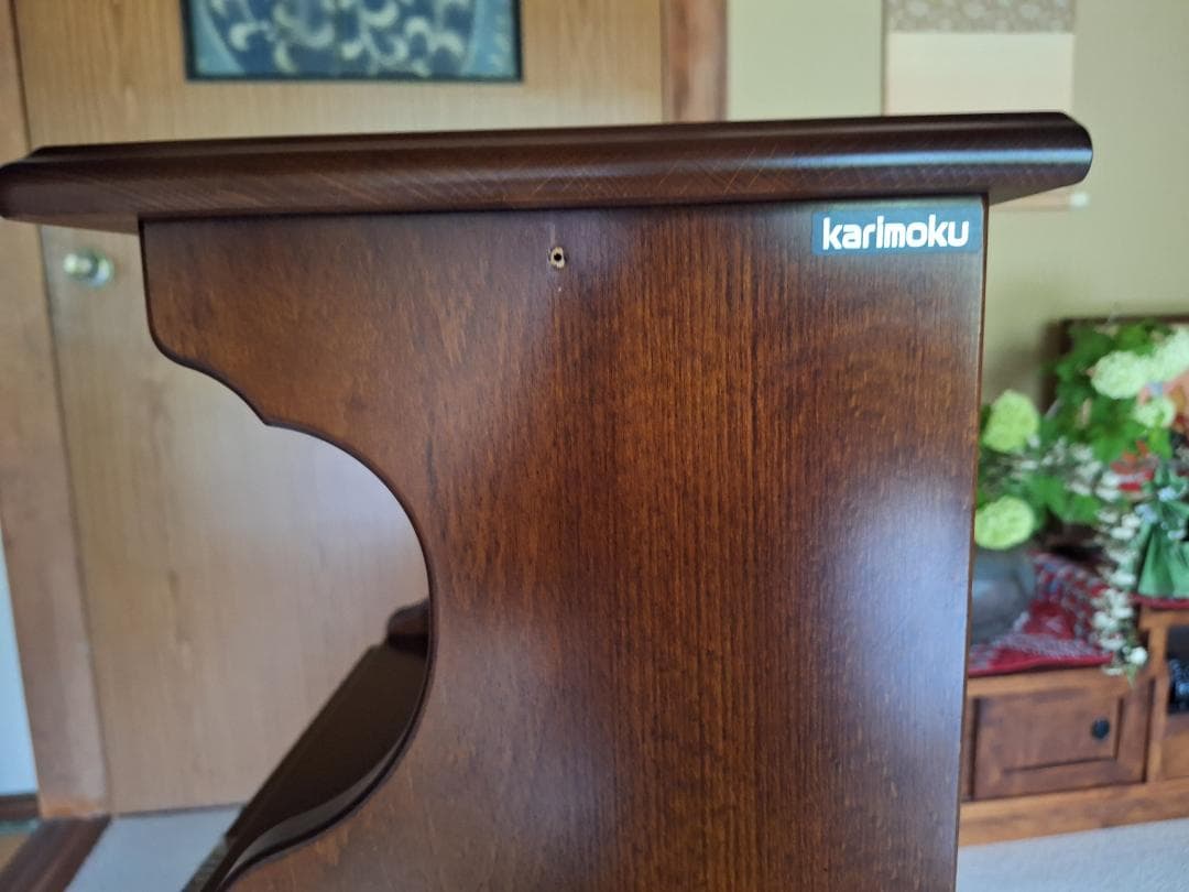 美品!【カリモク家具 】karimoku/コロニアル 電話・FAX台/チェスト