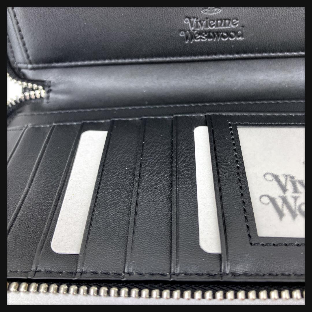 新品未使用　ヴィヴィアンウエストウッド　オーブ 黒　レザー ラウンド　長財布