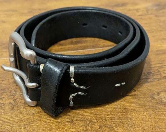 Vintage Works 黒レザー ベルト DH5702