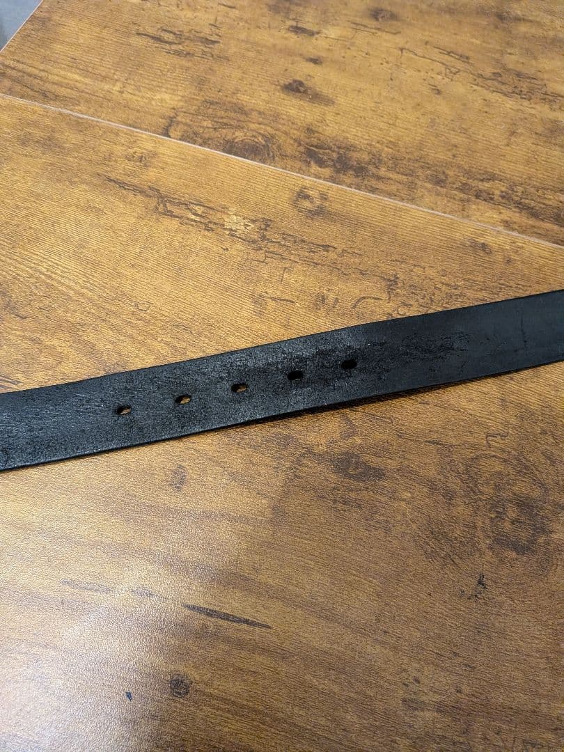 Vintage Works 黒レザー ベルト DH5702