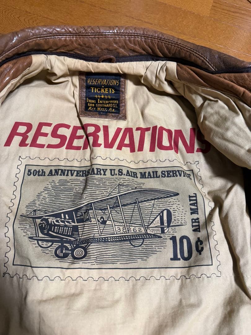 90's A-2 フライト レザージャケット ブルゾン 本革 ショート丈 羊