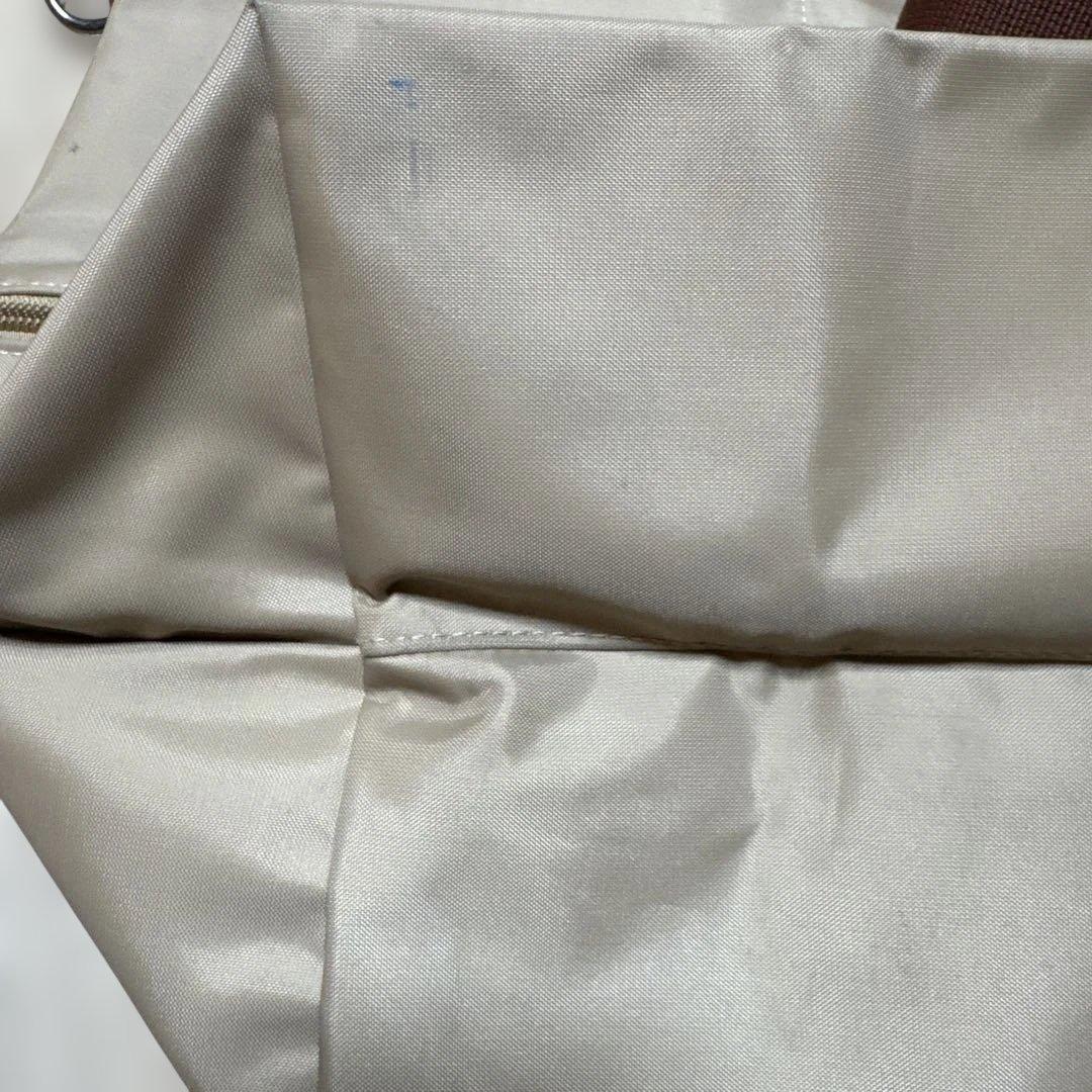 ロンシャンベージュ ナイロンレザーボストンバッグトラベルバッグショルダー付き