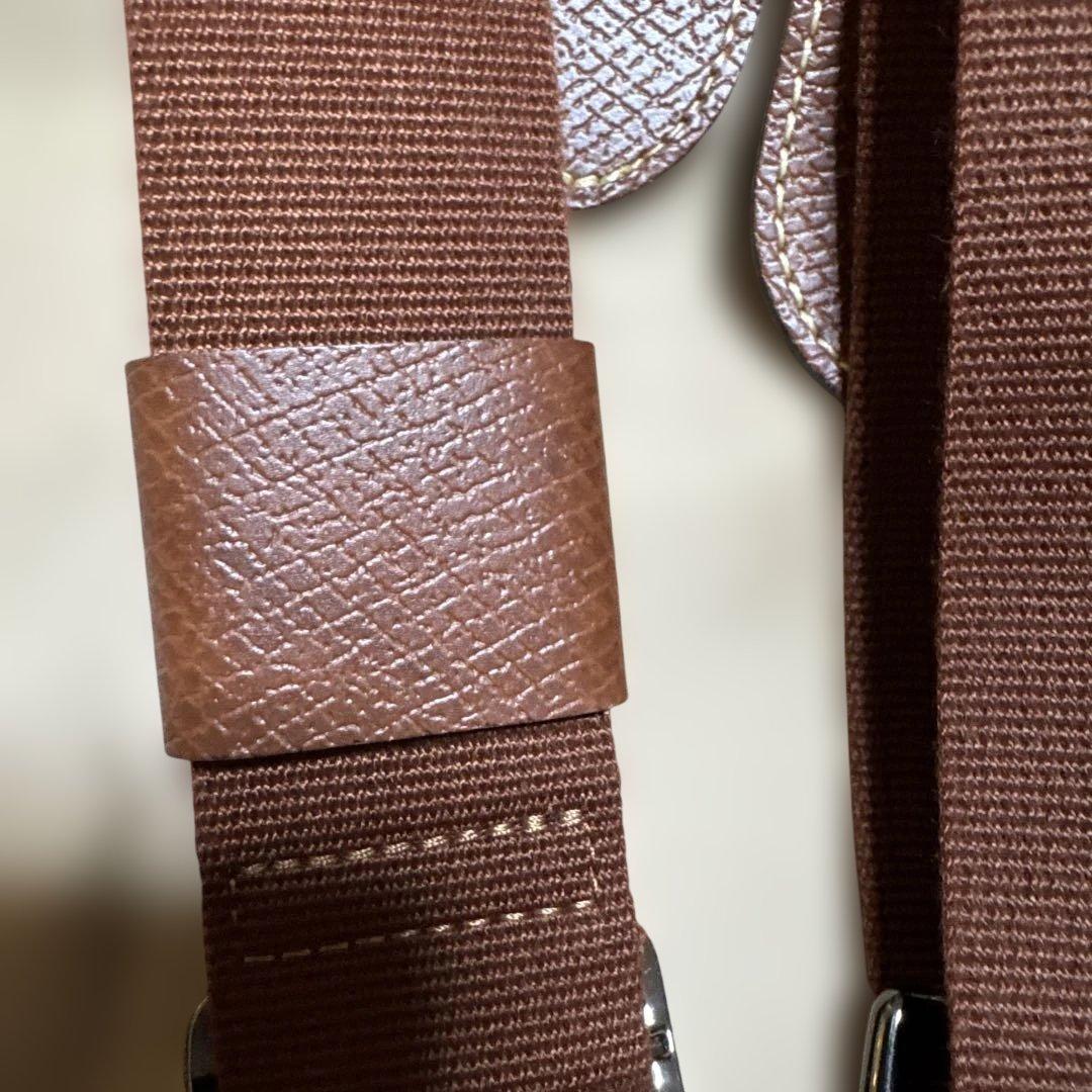 ロンシャンベージュ ナイロンレザーボストンバッグトラベルバッグショルダー付き