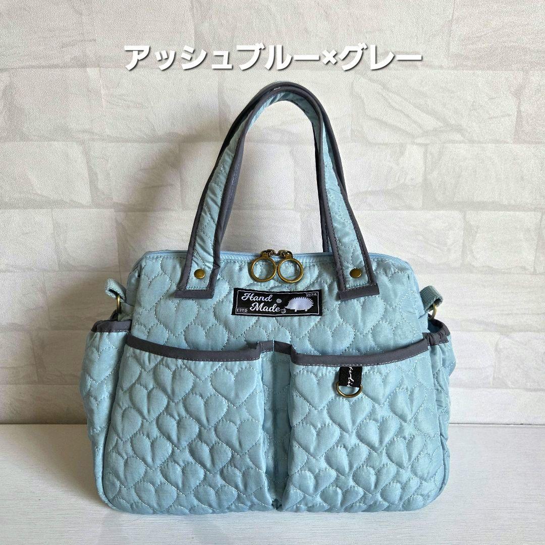 JUNE　ポケットいっぱいトートバッグ　　ハンドメイド