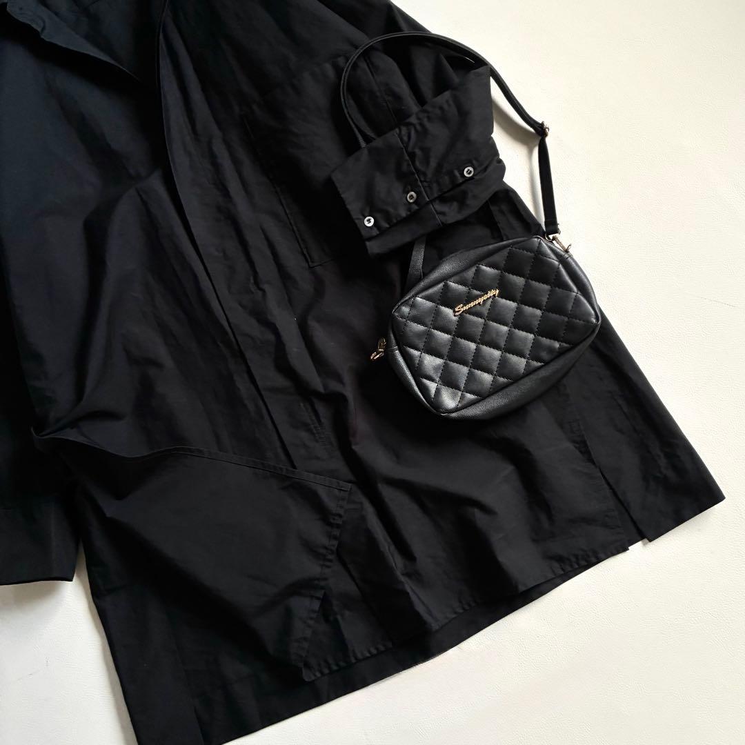 ◆美品◆JNBY◆4万程◆オーバーサイズシャツチュニック◆黒◆綿100%◆慈雨
