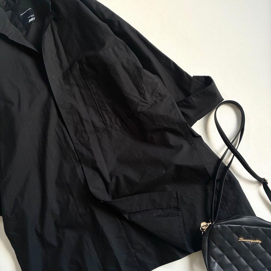 ◆美品◆JNBY◆4万程◆オーバーサイズシャツチュニック◆黒◆綿100%◆慈雨
